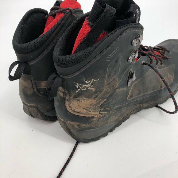 Arc’Teryx Bora 2 Mid GTX Hiking Boots Mens Size 13 Black Red Liner‎ main image 5